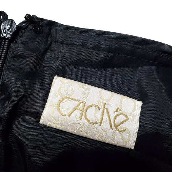 Cow Print Faux Fur Mini Skirt With Black Lining & Back Zipper By Caché Size 8 - Picture 9 of 13